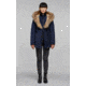 Mackage Akiva Waterproof Down Coat w/ Fur Hood, Navy / Natural Fur, Extra Large, Akiva-R-Navy-XL