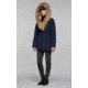 Mackage Akiva Waterproof Down Coat w/ Fur Hood, Navy / Natural Fur, Extra Large, Akiva-R-Navy-XL