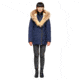 Mackage Akiva Waterproof Down Coat w/ Fur Hood, Navy / Natural Fur, Extra Large, Akiva-R-Navy-XL