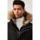Mackage Edward Down Parka w/Removable Fur - Mens, Black, 44, Edward-R-Black-44