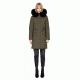 Mackage Enia Mid Length Winter Down Coat With Fur - Womens, Army, Large ENIA-ARMY-L