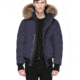 Mackage Florian Winter Down Bomber Jacket With Fur - Mens, Ink, 36, FLORIAN-INK-36