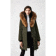 Mackage Kay Down Coat - Womens, Army / Natural Fur, Large, Kay-R-Army-L