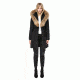 Mackage Kay Mid Length Winter Down Coat With Fur Collar - Womens, Black, Extra Small KAY-BLACK-XS