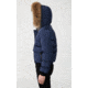 Mackage Nathan Down Bomber Jacket - Mens, Navy / Natural Fur, 46, Nathan-F-Navy-46