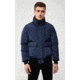 Mackage Nathan Down Bomber Jacket - Mens, Navy / Natural Fur, 46, Nathan-F-Navy-46