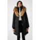 Mackage Trish Mid-Length Down Coat - Womens, Black / Natural Fur, Medium, Trish-R-Black-M