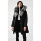 Mackage Trish Mid-Length Down Coat - Womens, Black / Silver Fur, Large, Trish-XR-Black/Silver-L