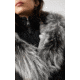 Mackage Trish Mid-Length Down Coat - Womens, Black / Silver Fur, Large, Trish-XR-Black/Silver-L