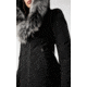 Mackage Trish Mid-Length Down Coat - Womens, Black / Silver Fur, Large, Trish-XR-Black/Silver-L