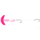 Macks Lure Cha Cha Crawler Rig, 2 Number 4 Hooks, 1.5in Blade, HotPink Sprkl Smile Blade/Prl/Pink Scale Pill/Glow Beads, Floating, 60050