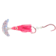 Macks Lure Cha Cha Sockeye Squidder rig, 2 2/0 Hooks, 1.5in, Trans Silver Tiger Smile Blade/Hot Pink Skirt/Glow Beads, 60014