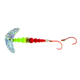 Macks Lure Double Whammy Kokanee Pro Spinner Rig, 2 Number 4 Hooks, 48in Leader, Silver Sparkle Smile Blade/Ruby/Flo Chrt Bead, 22103