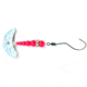 Macks Lure Smile Blade Spindrift Trout Spinner, Number 2 Hook 48in Leader, Silver Sparkle Smile Blade/Ruby Bead, 63404