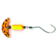 Macks Lure Smile Blade Spindrift Walleye Spinner, Number 1 Hook 72in Leader, Orange Black Tiger Smile Blade/Chrt Org Scale Pill, 63351