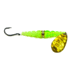 Macks Lure Wedding Ring Classic Original Spinner, Number 4 Hook 48in Leader, Hammered Brass Blade/Flo Chartreuse Bead, 9061