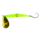 Macks Lure Wedding Ring Classic Original Spinner, Number 6 Hook 48in Leader, Chartreuse Blade/Black/Flo Chartreuse Bead, 9125