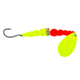 Macks Lure Wedding Ring Classic Original Spinner, Number 6 Hook 48in Leader, Chartreuse Blade/Flo Orange/Yellow Chartreuse Bead, 9135