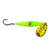 Macks Lure Wedding Ring Classic Original Spinner, Number 6 Hook 48in Leader, Hammered Brass Blade/Flo Chartreuse Bead, 9121