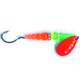 Macks Lure Wedding Ring Classic Original Spinner, Number 6 Hook 48in Leader, Orange Blade/Flo Chartreuse/Flo Fire Orange Bead, 9126
