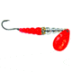 Macks Lure Wedding Ring Classic Original Spinner, Number 6 Hook 48in Leader, Red Blade/Chrome/Flo Orange Bead, 9137