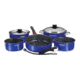 Magma Nesting 10-Piece Cookware - Cobalt Blue Exterior &amp; Slate Black Ceramica Non-Stick Interior 58443