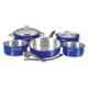Magma Non Induction Cookware Set, 10 Piece, Cobalt Blue, A10-360L-CB