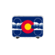 Mammoth Coolers Cruiser 20 Hard Cooler, Colorado Decal Wrapped, White, MC20W-NL-CO1-DW
