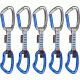 Mammut 5er Pack Crag Indicator Express Sets, Straight Gate/Bent Gate, Silver-Ultramarine, 10 cm, 2040-02110-31200-10