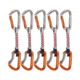 Mammut 5er Pack Wall Key Lock Express Set Straight Gate/Bent Gate, Straight Gate/Bent Gate, Silver-Orange, 10 cm, 2040-01721-31170-10