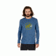Mammut Mens Mammut Logo Longsleeve, Jay Melange-Aloe, L, 1041-07081-50014-115
