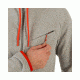 Mammut Mens Mammut Logo ML Hooded Jacket, Granit Melange-Dark Orange, Small, 1010-23270-0578-113