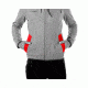 Mammut Mens Mammut Logo ML Hooded Jacket, Granit Melange-Dark Orange, Small, 1010-23270-0578-113
