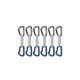 Mammut Workhorse Keylock 12 cm 6-Pack Quickdraws, Grey/Blue, 12cm, 2040-02571-33275-74