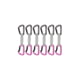 Mammut Workhorse Keylock 12 cm 6-Pack Quickdraws, Straight Gate/Bent Gate Key Lock, Grey-Pink, 12 cm, 2040-02571-33276-74