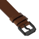 Marathon Cross Hatch 2-Piece Strap, Italian Leather, IP Black Buckle, 20mm, Cognac, Standard, WS-LT-CGBK-20-ST