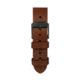 Marathon Cross Hatch 2-Piece Strap, Italian Leather, IP Black Buckle, 20mm, Cognac, Standard, WS-LT-CGBK-20-ST