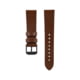 Marathon Cross Hatch 2-Piece Strap, Italian Leather, IP Black Buckle, 20mm, Cognac, Standard, WS-LT-CGBK-20-ST