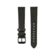 Marathon Cross Hatch 2-Piece Strap, Italian Leather, IP Black Buckle, 20mm, Moss Green, Extra Long, WS-LT-MGBK-20-XL