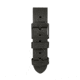 Marathon Cross Hatch 2-Piece Strap, Italian Leather, IP Black Buckle, 20mm, Moss Green, Standard, WS-LT-MGBK-20-ST