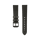 Marathon Cross Hatch 2-Piece Strap, Italian Leather, IP Black Buckle, 20mm, Moss Green, Standard, WS-LT-MGBK-20-ST