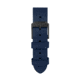 Marathon Cross Hatch 2-Piece Strap, Italian Leather, IP Black Buckle, 20mm, Royal Blue, Standard, WS-LT-RBBK-20-ST