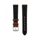 Marathon Cross Hatch 2-Piece Strap, Italian Leather, Parkerized Buckle, 20mm, Cognac, Extra Long, WS-LT-CGPS-20-XL