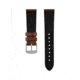 Marathon Cross Hatch 2-Piece Strap, Italian Leather, Parkerized Buckle, 20mm, Cognac, Standard, WS-LT-CGPS-20-ST