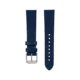 Marathon Cross Hatch 2-Piece Strap, Italian Leather, Parkerized Buckle, 20mm, Royal Blue, Extra Long, WS-LT-RBPS-20-XL