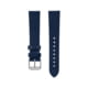 Marathon Cross Hatch 2-Piece Strap, Italian Leather, Parkerized Buckle, 20mm, Royal Blue, Extra Long, WS-LT-RBPS-20-XL