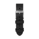 Marathon Cross Hatch 2-Piece Strap, Italian Leather, Steel Buckle, 20mm, Black, Extra Long, WS-LT-BKSS-20-XL