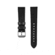 Marathon Cross Hatch 2-Piece Strap, Italian Leather, Steel Buckle, 20mm, Black, Standard, WS-LT-BKSS-20-ST