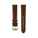 Marathon Cross Hatch 2-Piece Strap, Italian Leather, Steel Buckle, 20mm, Cognac, Extra Long, WS-LT-CGSS-20-XL