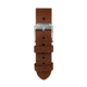 Marathon Cross Hatch 2-Piece Strap, Italian Leather, Steel Buckle, 20mm, Cognac, Standard, WS-LT-CGSS-20-ST